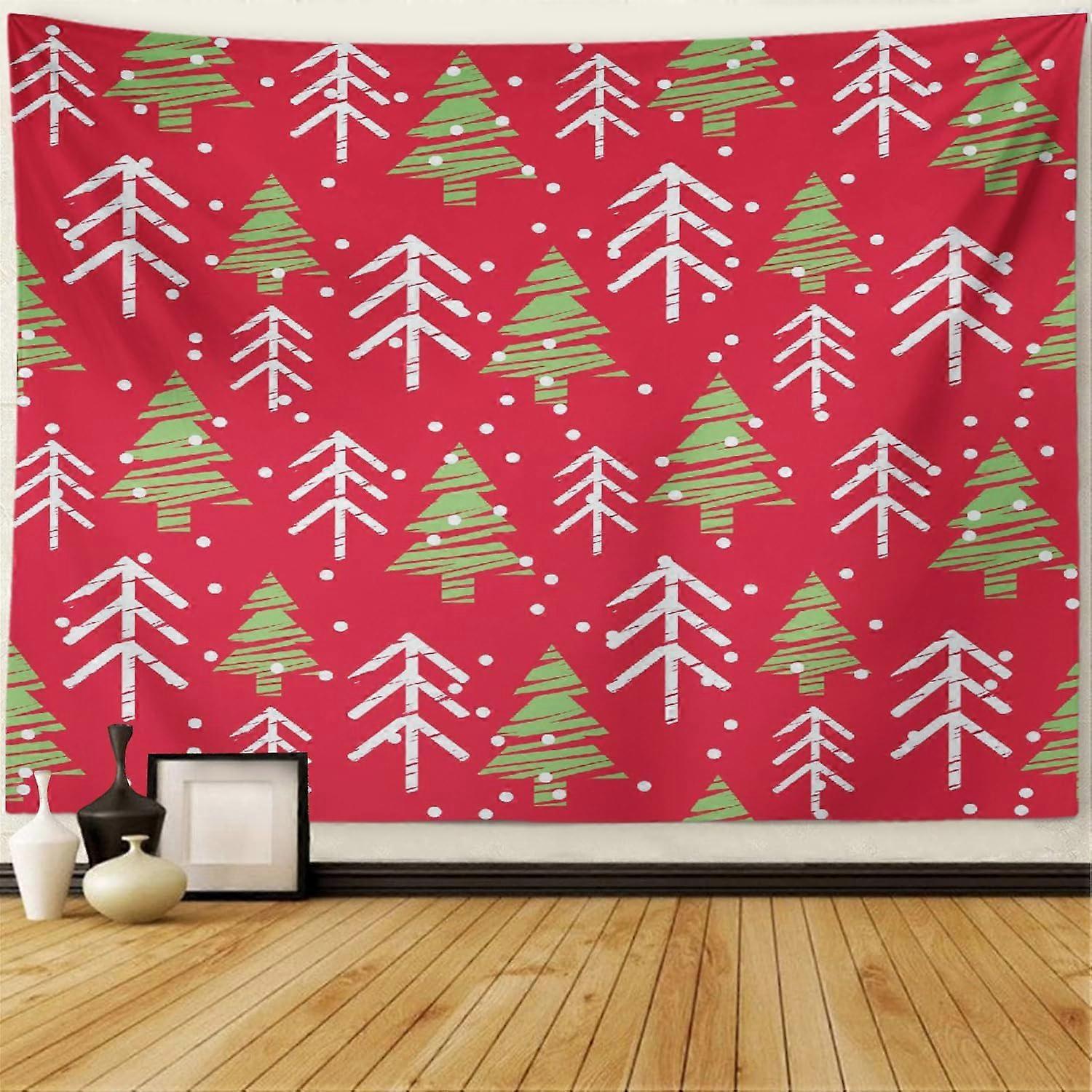 نسيج حائط أبيض الثلج عيد الميلاد أحمر أخضر عطلة مضحك مرح جديد فن تجريدي مشرق نسيج حائط معلق ديكور حائط نسيج لغرفة نوم المعيشة رو