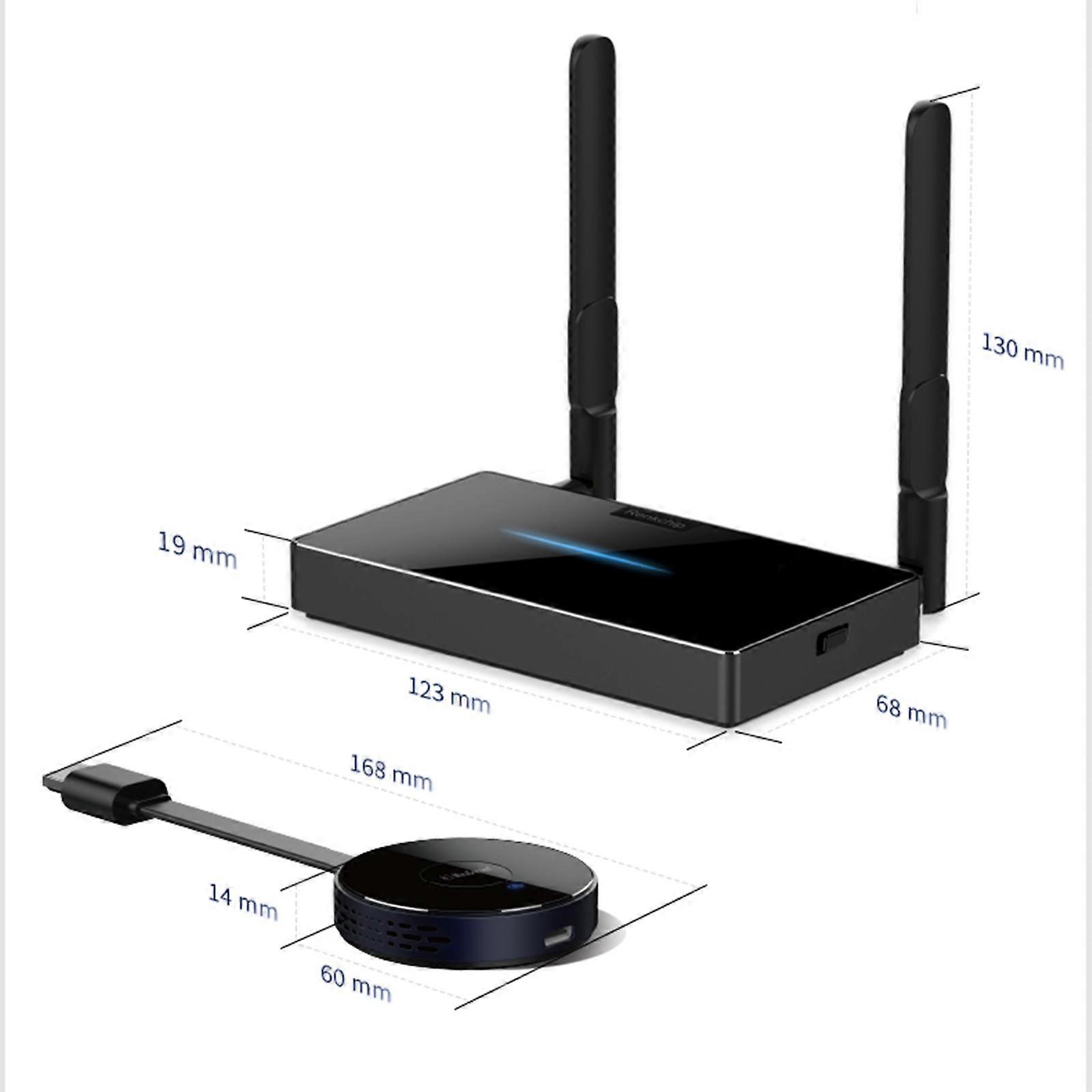 2xWireless HDMI Video Transmitter & Receiver Extender Display Adapter Dongle