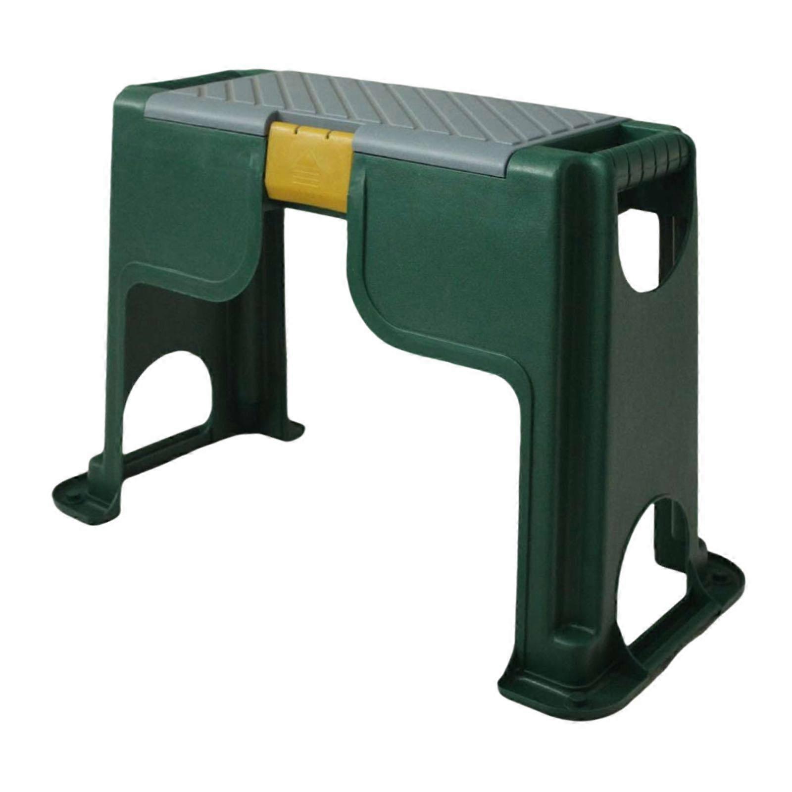 Garden Kneeling Seat Bench Multifunctional for Lawn Yard Green Plastic Frame