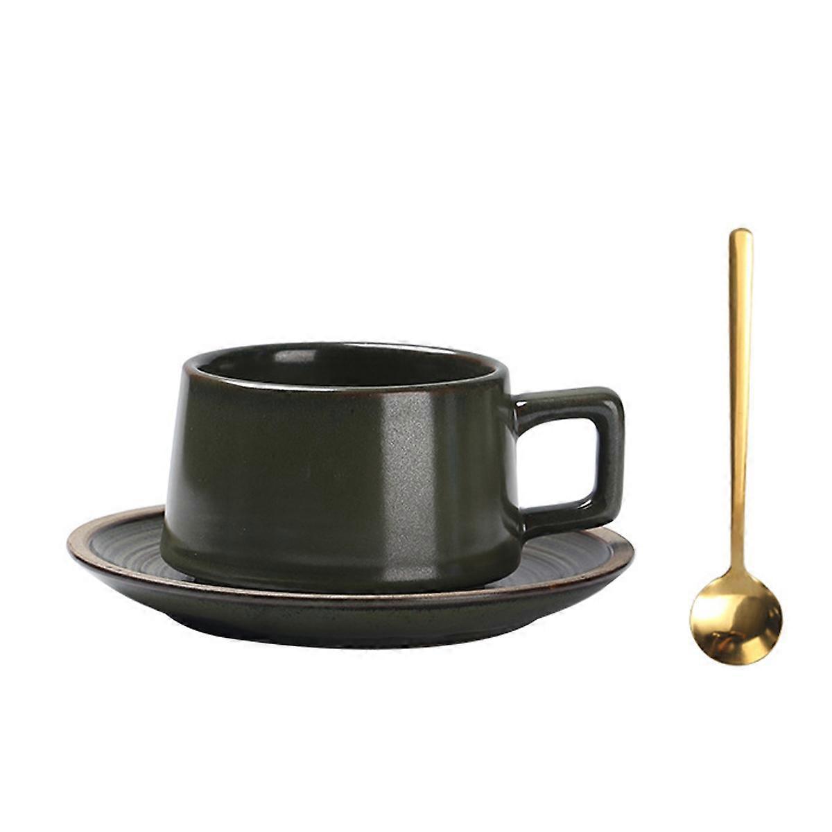 220ml ceramic coffee cup set, latte cup, simple ceramic hand-washed coffee cup.