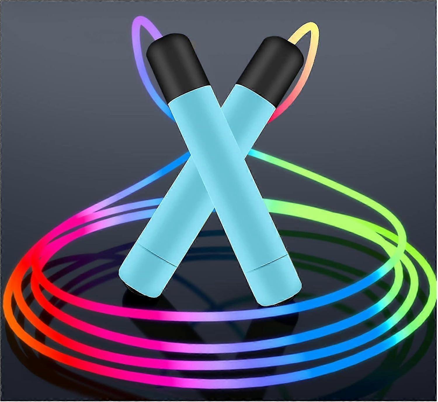 LED Rainbow Jumping Rope Lysende justerbare sjippetov