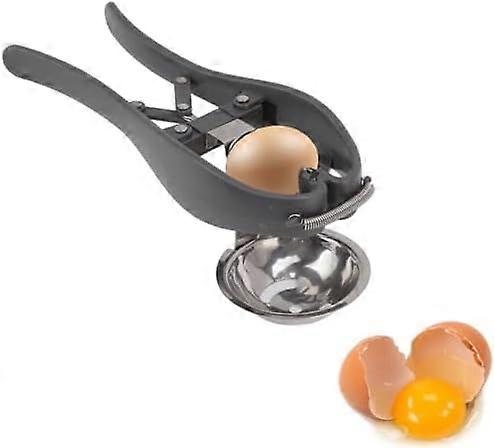 Egg Separator, 304 Stainless Steel Material, Rust Proof, Separating Egg Yolk and Egg White, Triangular Design Spring Design, with Egg Clip Kitchen Too
