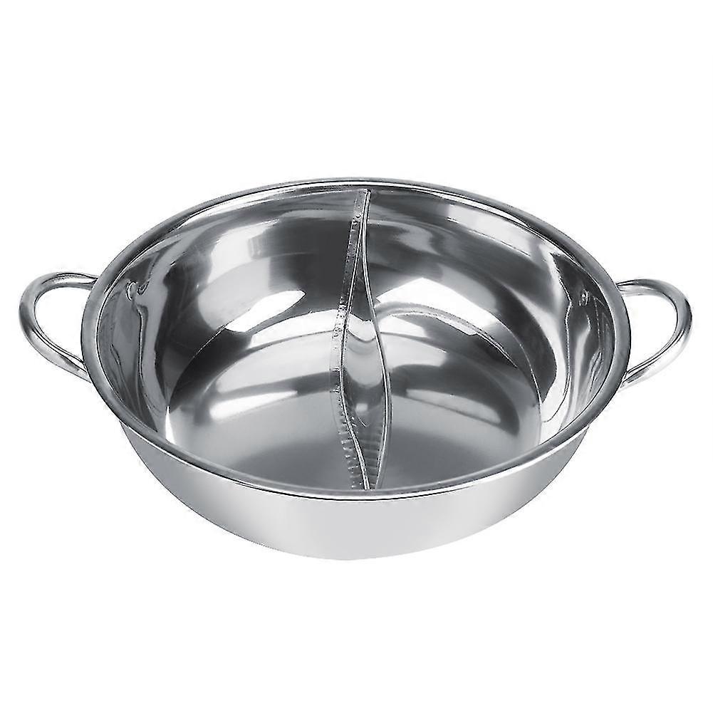 Stainless Steel Hot Pot with Two Flavor Separation for Induction Cooker - 29cm