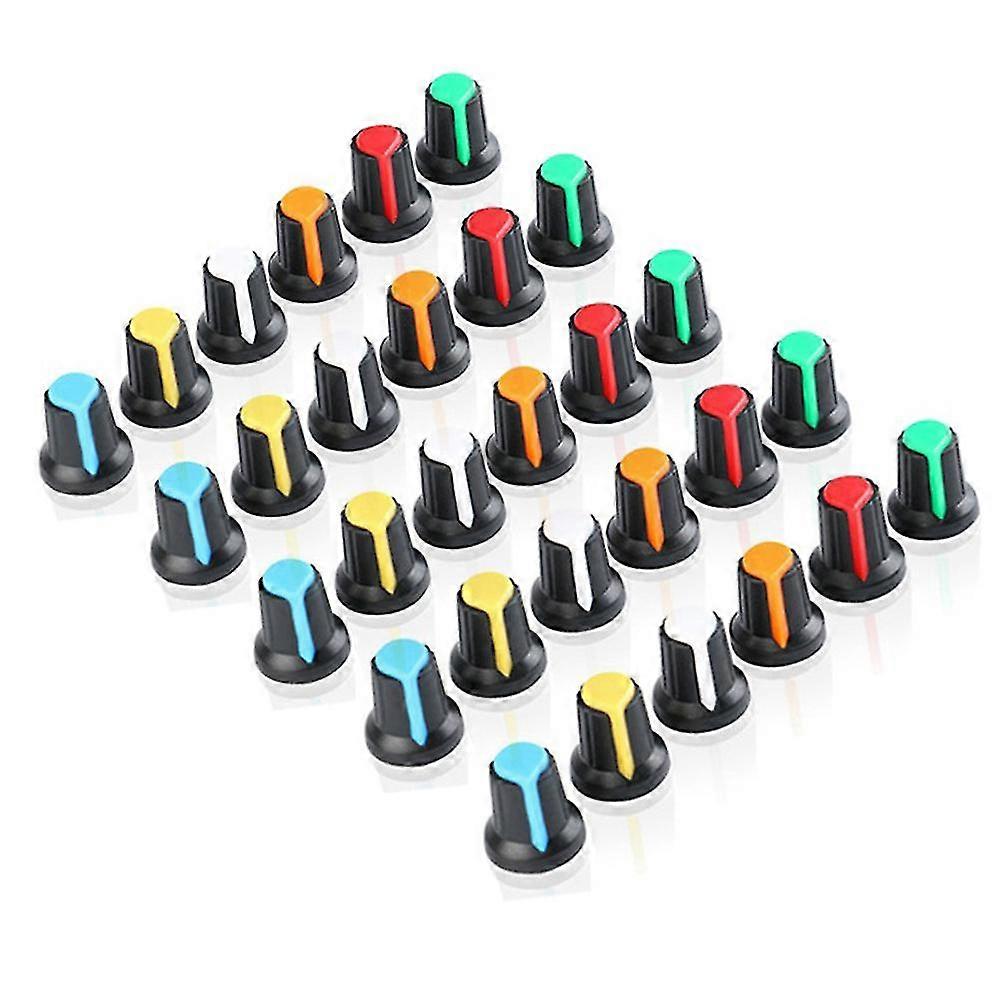 120pcs Potentiometer Knob Kit Plastic Knobs Cap 6mm Diameter Shaft Hole Potentiometer Knobs Caps