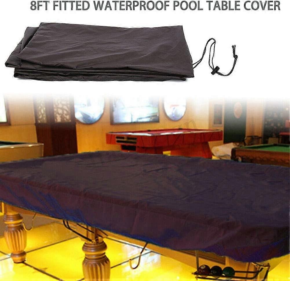 8FT Waterproof and dustproof Oxford cloth billiard table cover with drawstring, coffee 245*140*20cm, Billiard table dust cover, indoor dust cover