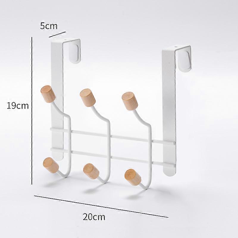 Multipurpose Hat Hooks Clothes Hooks Durable Towel Hooks White Metal Hook(6 Hooks)