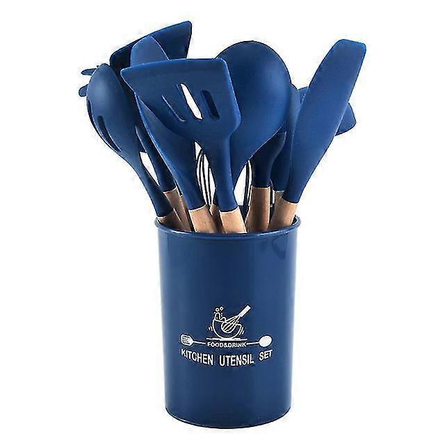 11 Pcs מטבח צבעוני סיליקון עמיד בחום כלי בישול כפית חפירה סט