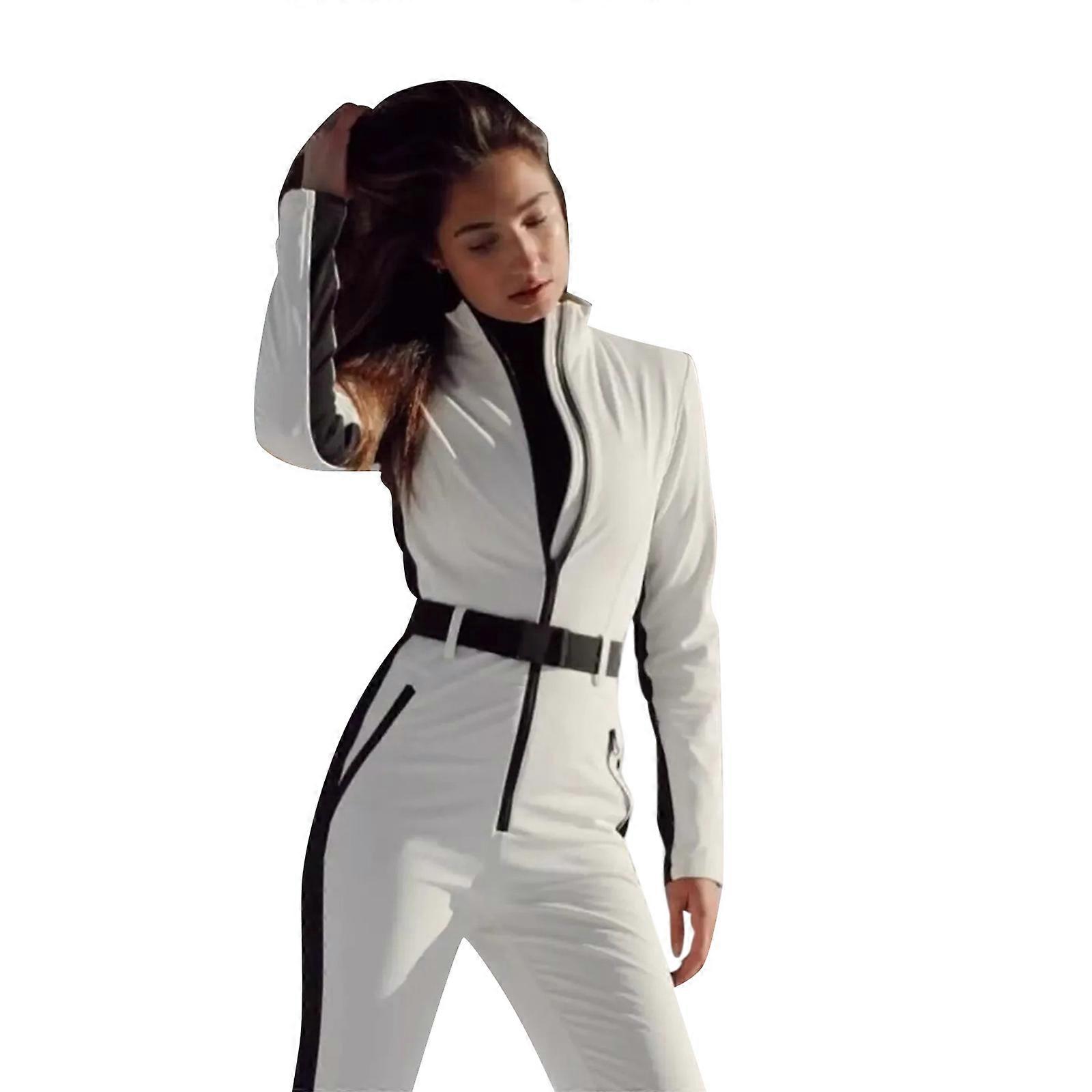 Premium Skiddräkt För Kvinnor Vit Ski Jumpsuit En hel Vinter Snowboard Skiddräkt