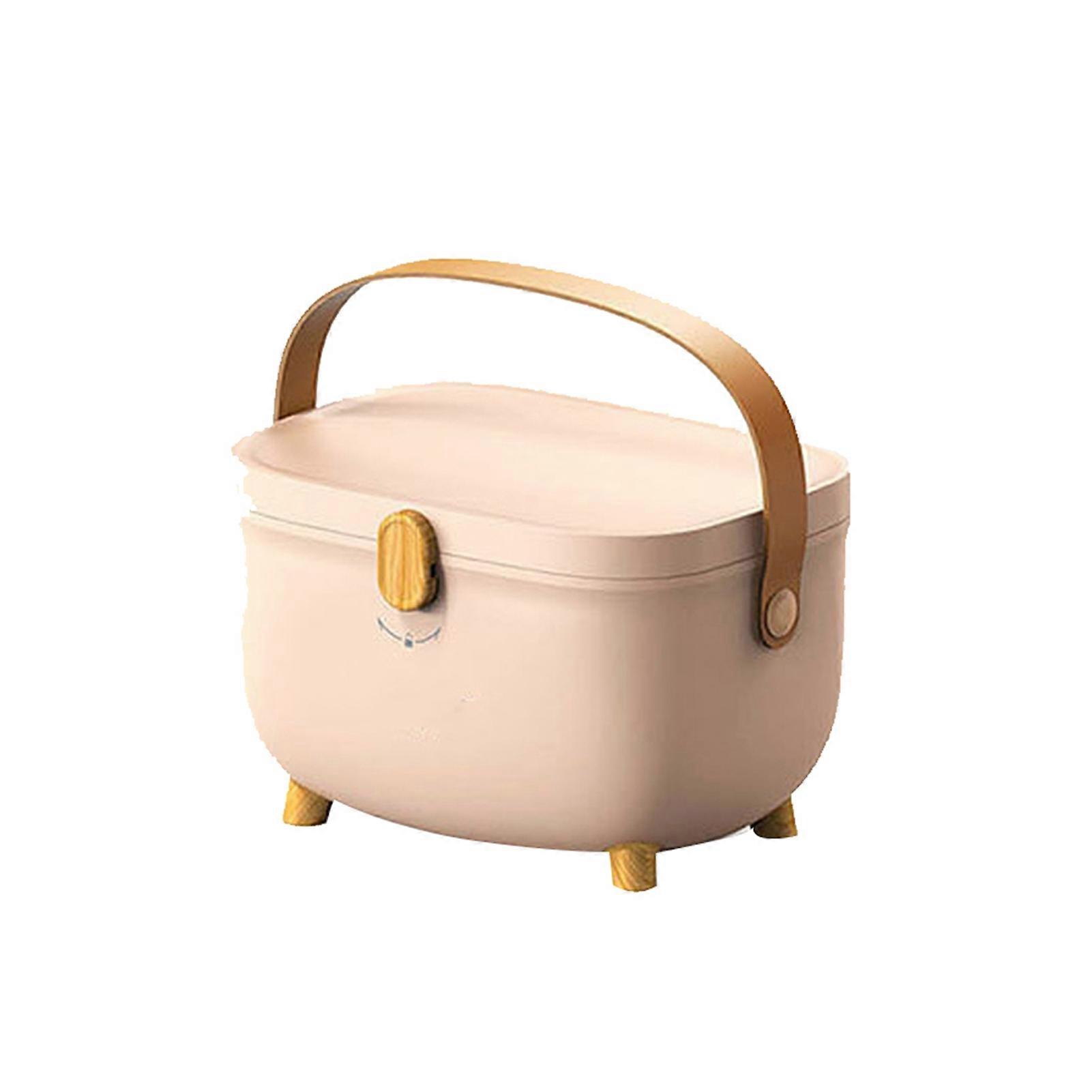Plastic Medicine Storage Box Oval Double Layers Multi Grid Large Capacity Medical Box Organizer for Home Dorm