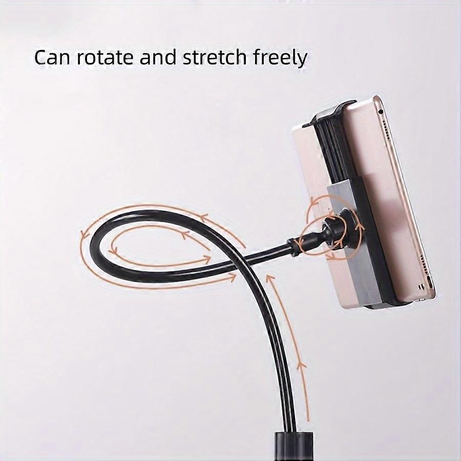 Retractable Metal Desktop Phone Stand, 27.56inch Length With 360 Adjustable Clip, Waterproof Carbon Steel, Ideal For Bed & Desk Use - Compatible With