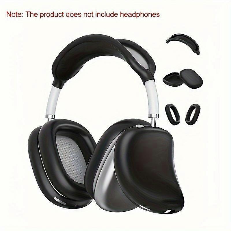 Silicone Protective Cover Set for AirPods Max - 3 Piece Sports Fashion Accessories, Soft, Lightweight, Thin 0.5mm Skin-Friendly Earpad Covers - Durabl