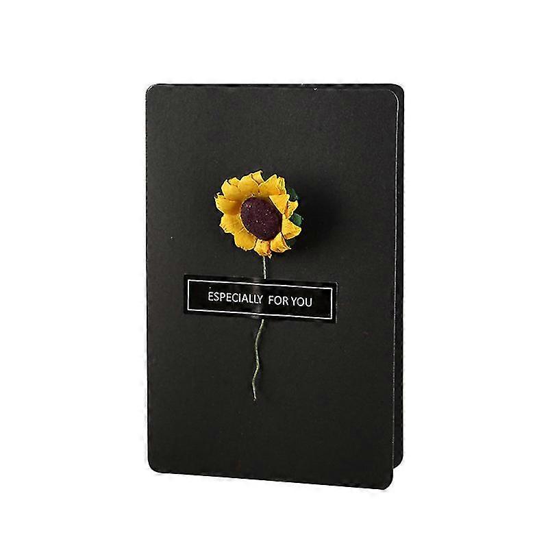 1pcs Dried Flower Decorated Card-c