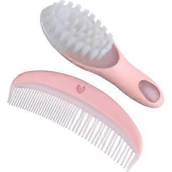 Comb Set Eco Friendly Massage Hairbrush Bath Brush For Newborns And Toddlers (pink)2pcs