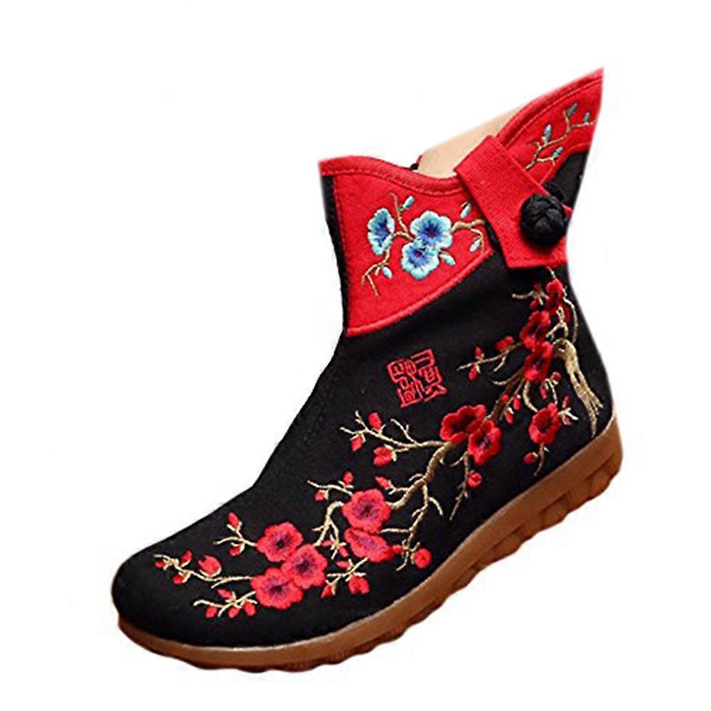 Bottes courtes Brodées Vieux Pékin Chaussures en tissu Cowhells