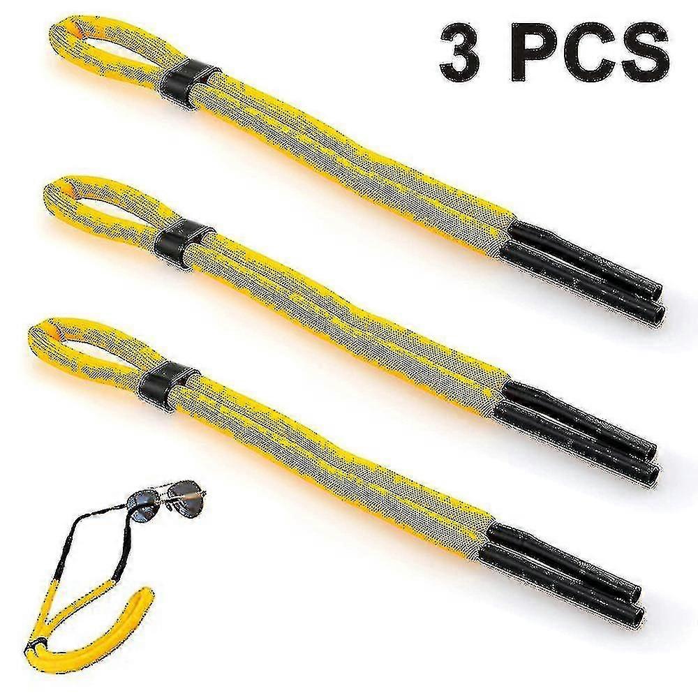 Floating Sunglass Strap - 3 Pack, Secure Eyewear Retainer for Surfing, Sailboat, Swimming