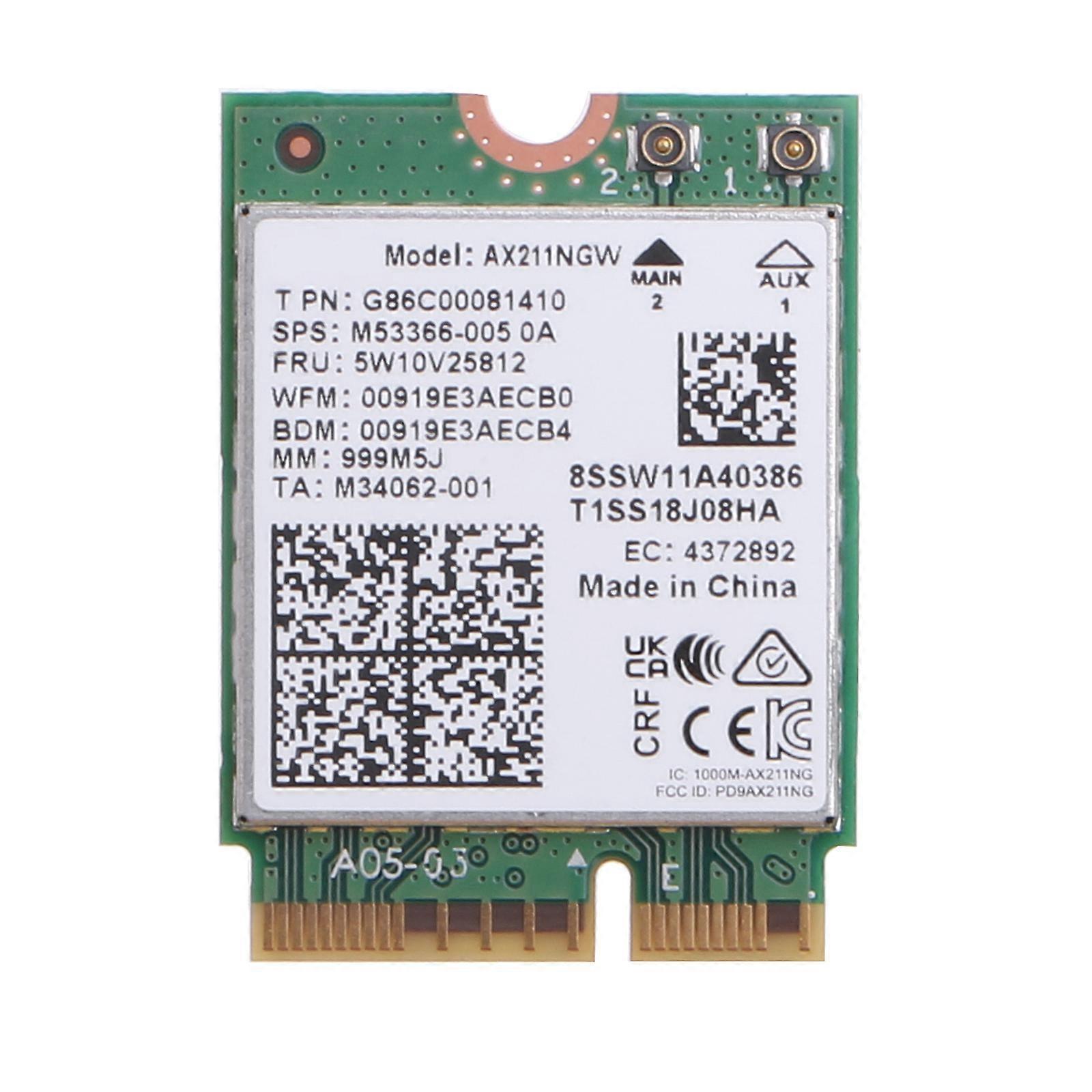 AX211NGW für M.2 CNVio2 für Key Wireless Network Card WiFi 6E 2.4/5G 802.11ac AX