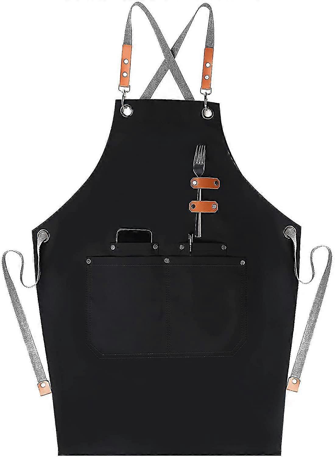 Apron With Back Bib Apron Cooking Aprons With Pockets For Men