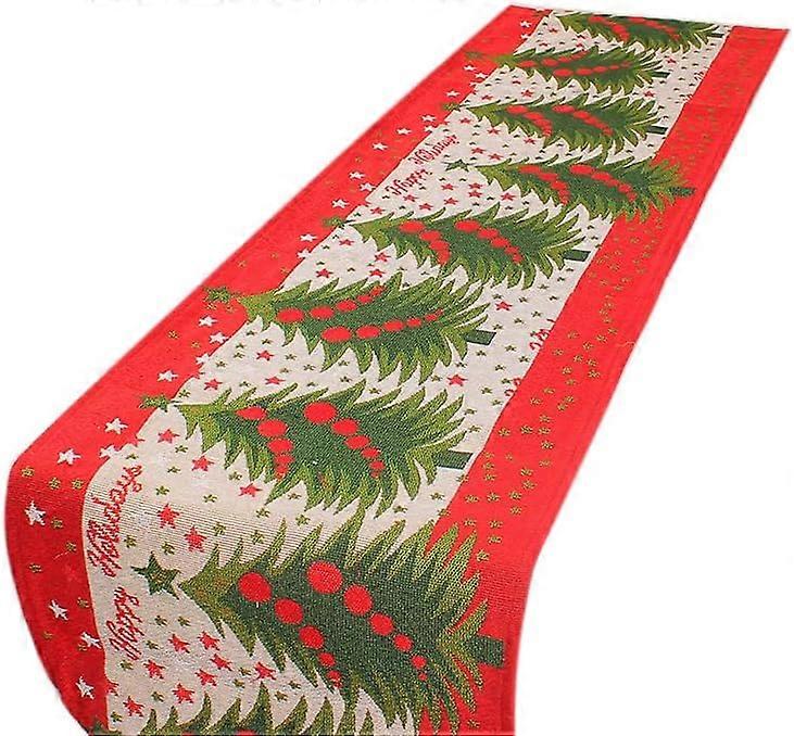 1PC Christmas Table Runner Wear-Resistant and Dirt-Resistant, Christmas Table Flag Decoration for Christmas, Modern, Minimalist, Bright Colors, Durabl