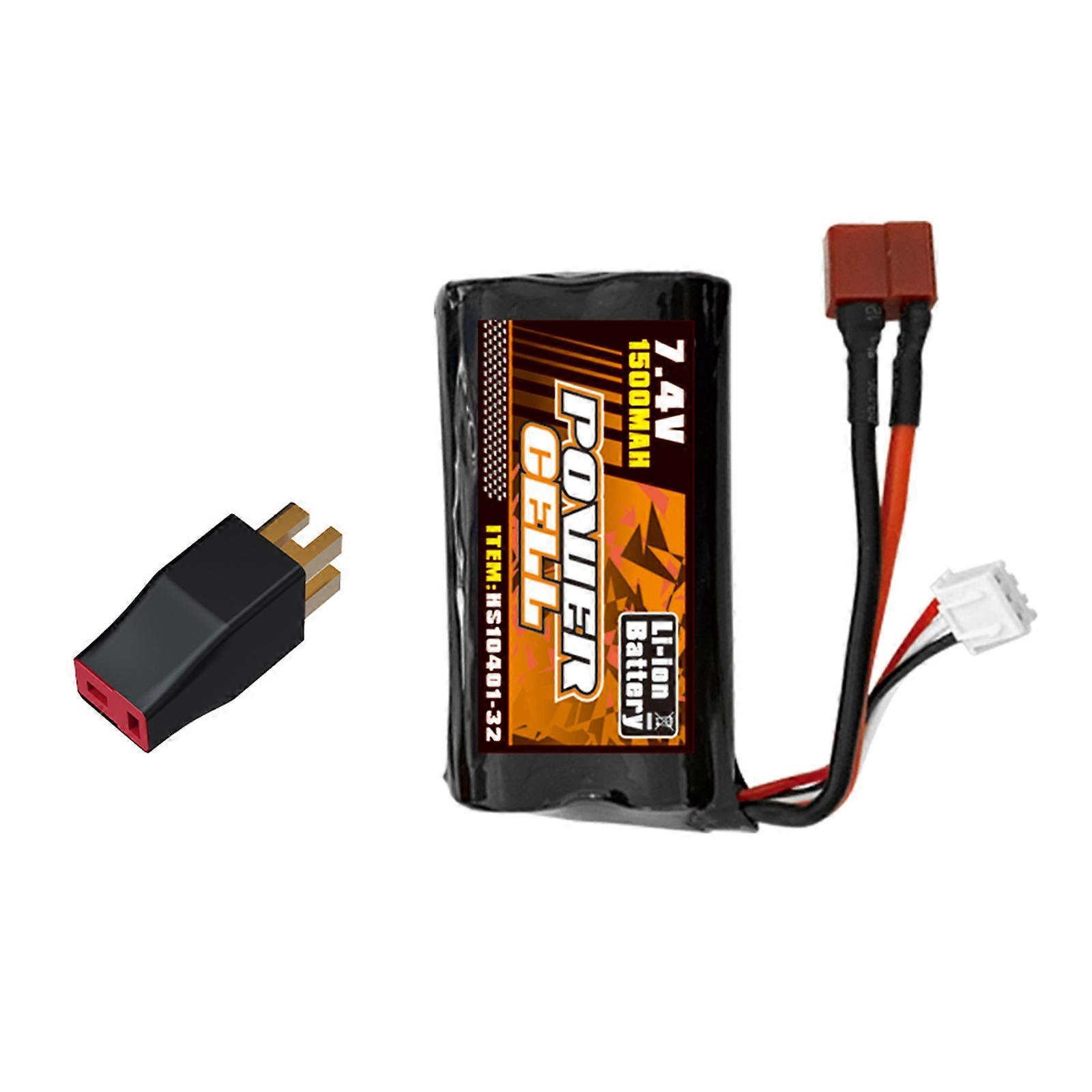 7.4V/1500mAh Replaceable Cell & Wire for 1/8 RC Model Toy Car & Buggy Vehicle
