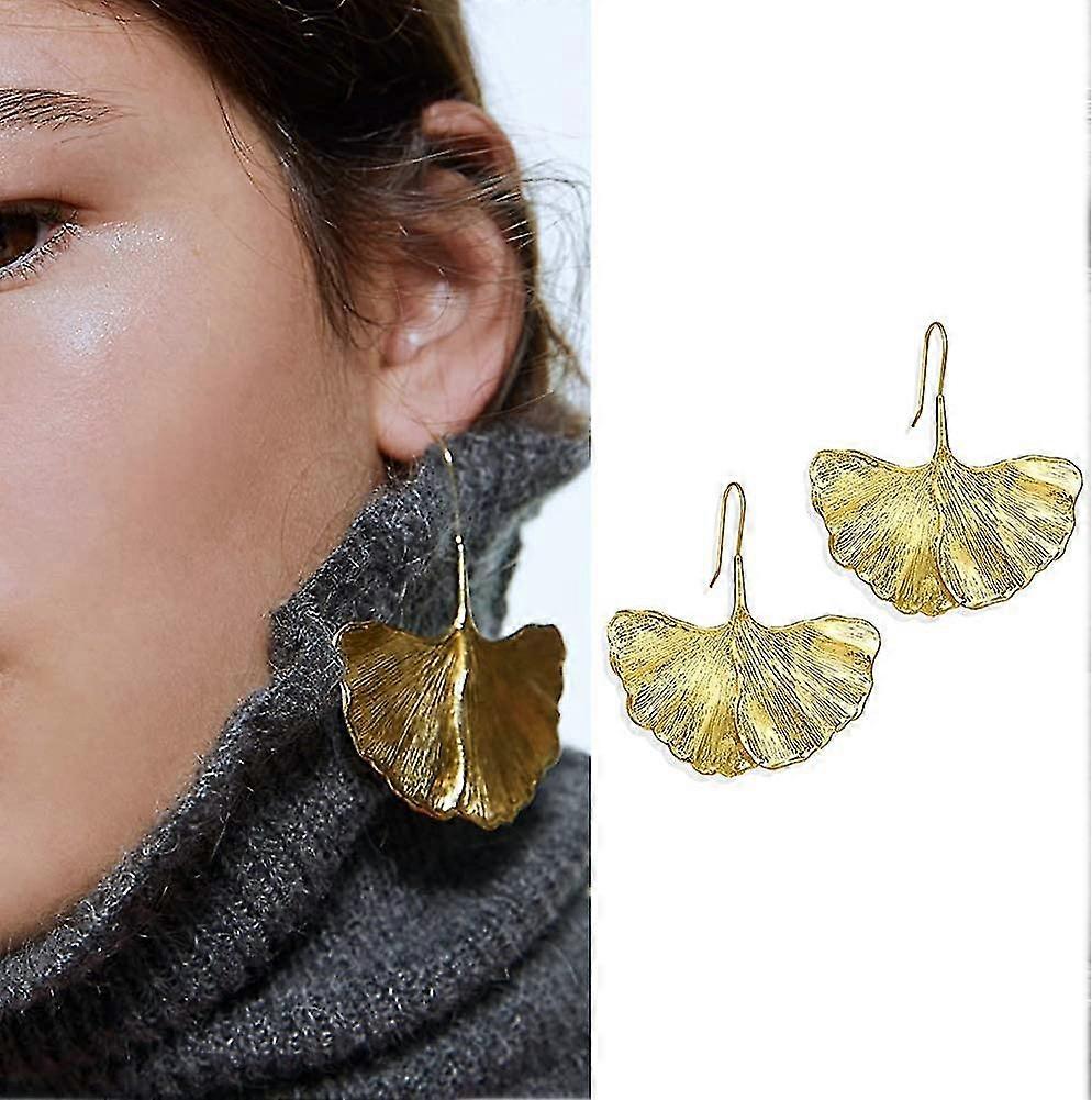 Divat nők Ginkgo levél növény Dangle Drop Hook fülbevaló Party Ékszer Ajándék Női fülbevaló