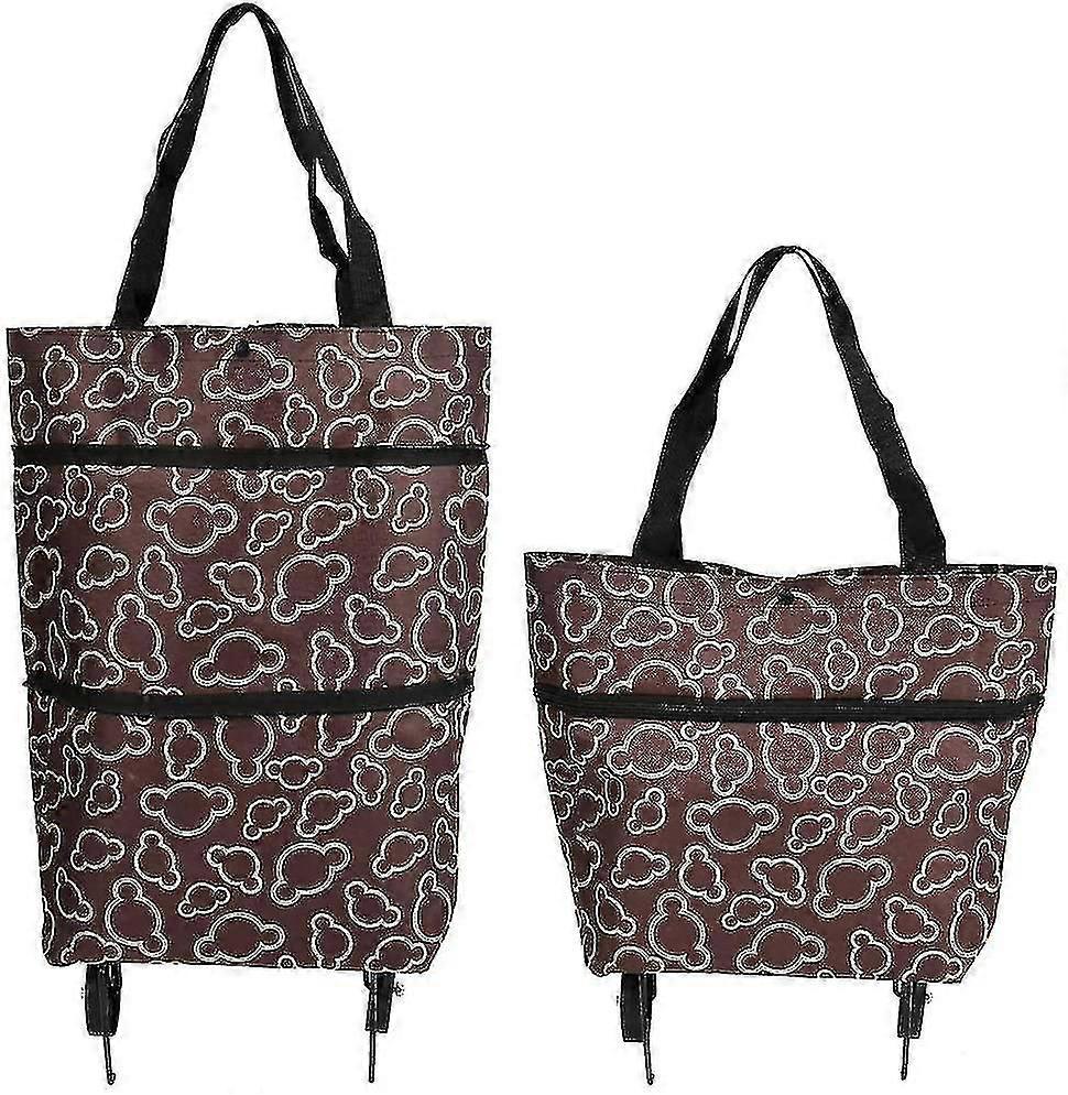 Collapsible Trolley Bag On Wheels - Shopping Bag With Trolley Function