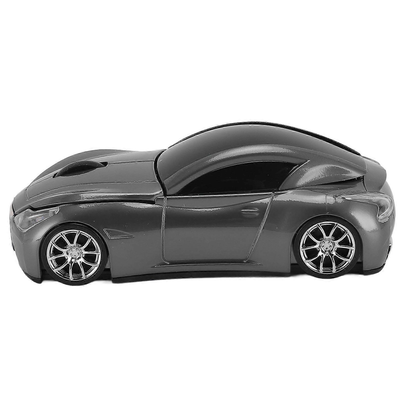 Sport Car Shape Wireless Mouse 1600 DPI Optical Sensor Mice 2.4 GHz USB Receiver Mouse for PC for IOS Gray