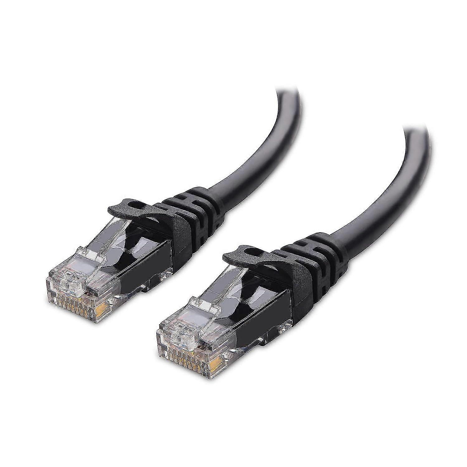 Snagless Cat6 Ethernet Cable (Cat6 Cable/Cat 6 Cable) in Black 35 Feet