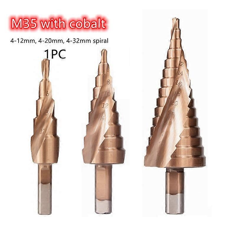 Step Drill Bits M35 Cobalt Metal Tapered Multi-Function Hole Saw Pagoda Milling Cutter 4-12mm 4-20mm 4-32mm HSS Triangular Shank
