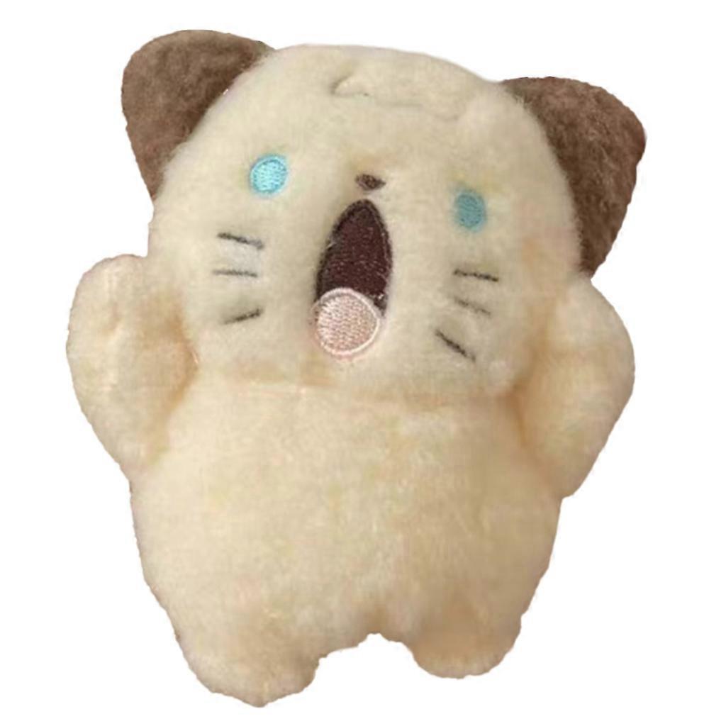 Cute Plush Shouting Animals Pendant Keychain Backpack Decoration Tiny Charm