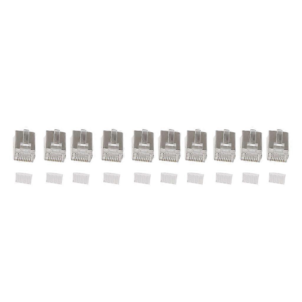 Pass-Thru Modular Data Plug, RJ45 CAT6, Pass Through Connectors,10Pcs