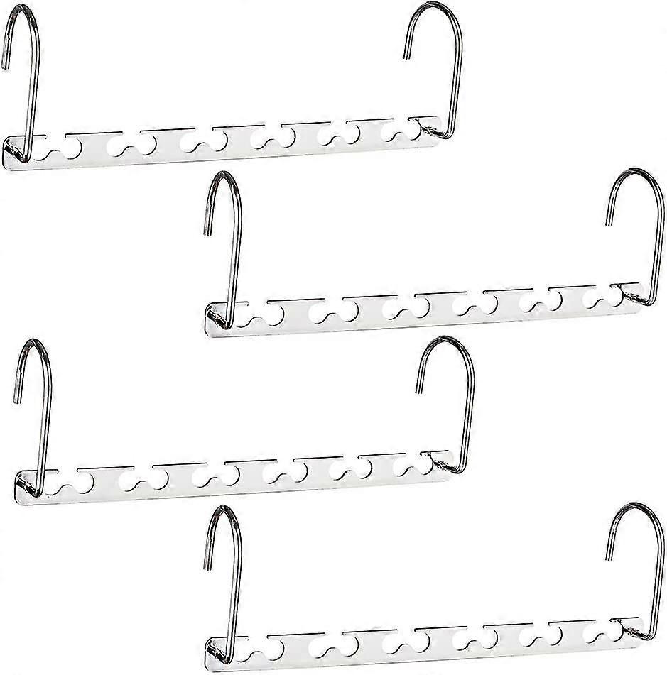 Multifunctional Space Saving,practical And Durable Stainless Metal Magic,hanger Organizer4pcs