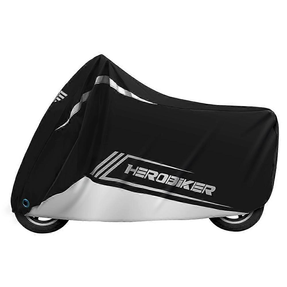 כיסוי אופנוע עמיד למים כל העונה עמיד לאבק מגן UV קטנוע חיצוני אופנוע כיסוי גשם נגד גניבה עם חור מנעול
