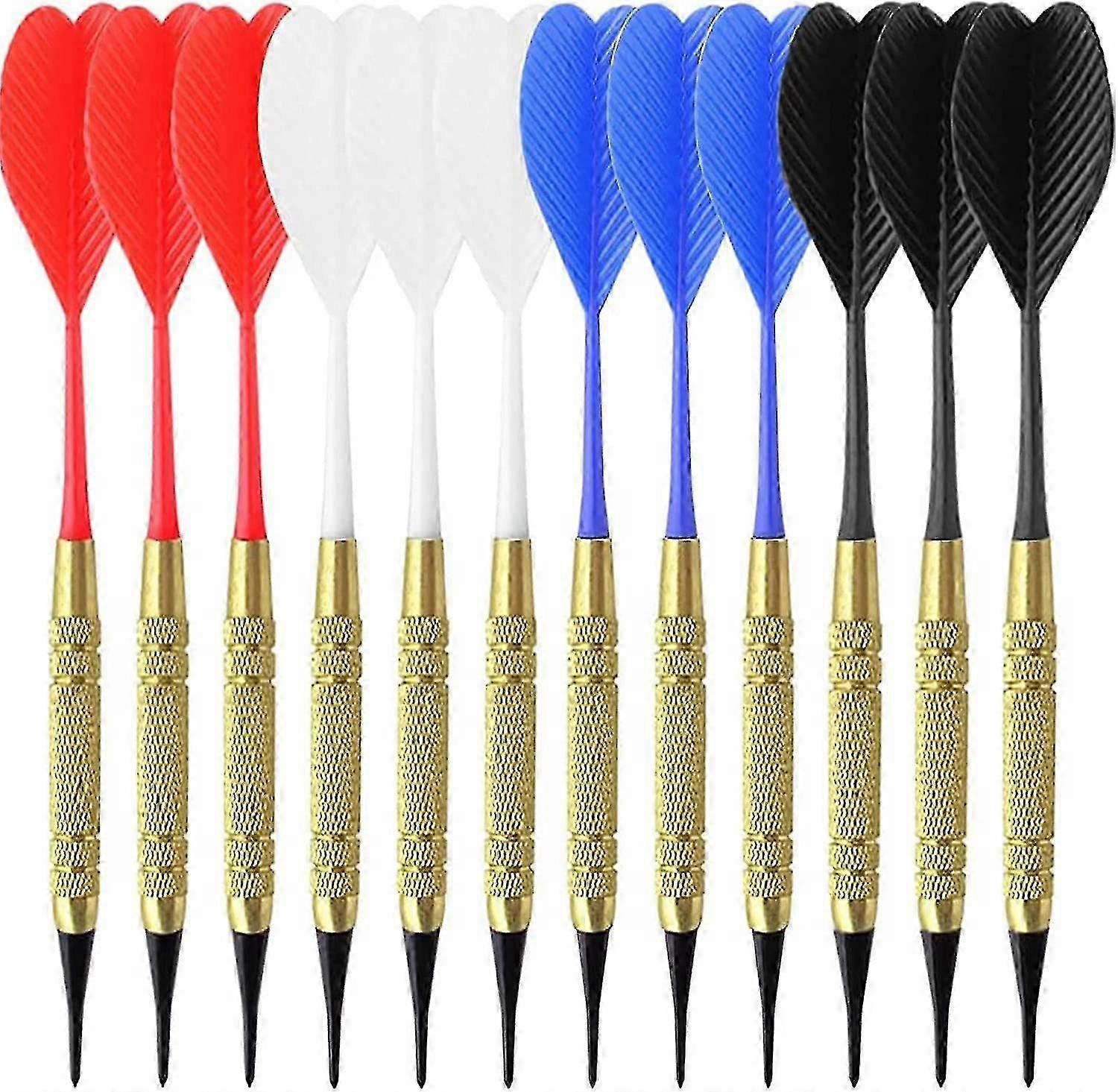 Plastic Tip Dart, Darts for Electronic Target, 12 Soft Tip Darts for Electronic Dart Target, 18 Grams Dart, with 100 Tips