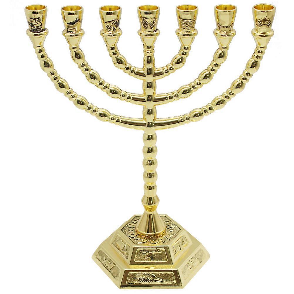 Desktop Stand Tabletop Candlestick Desk Candle Holder Tealight Container Table Jewish Candle Holder 7 Branch Candlestick