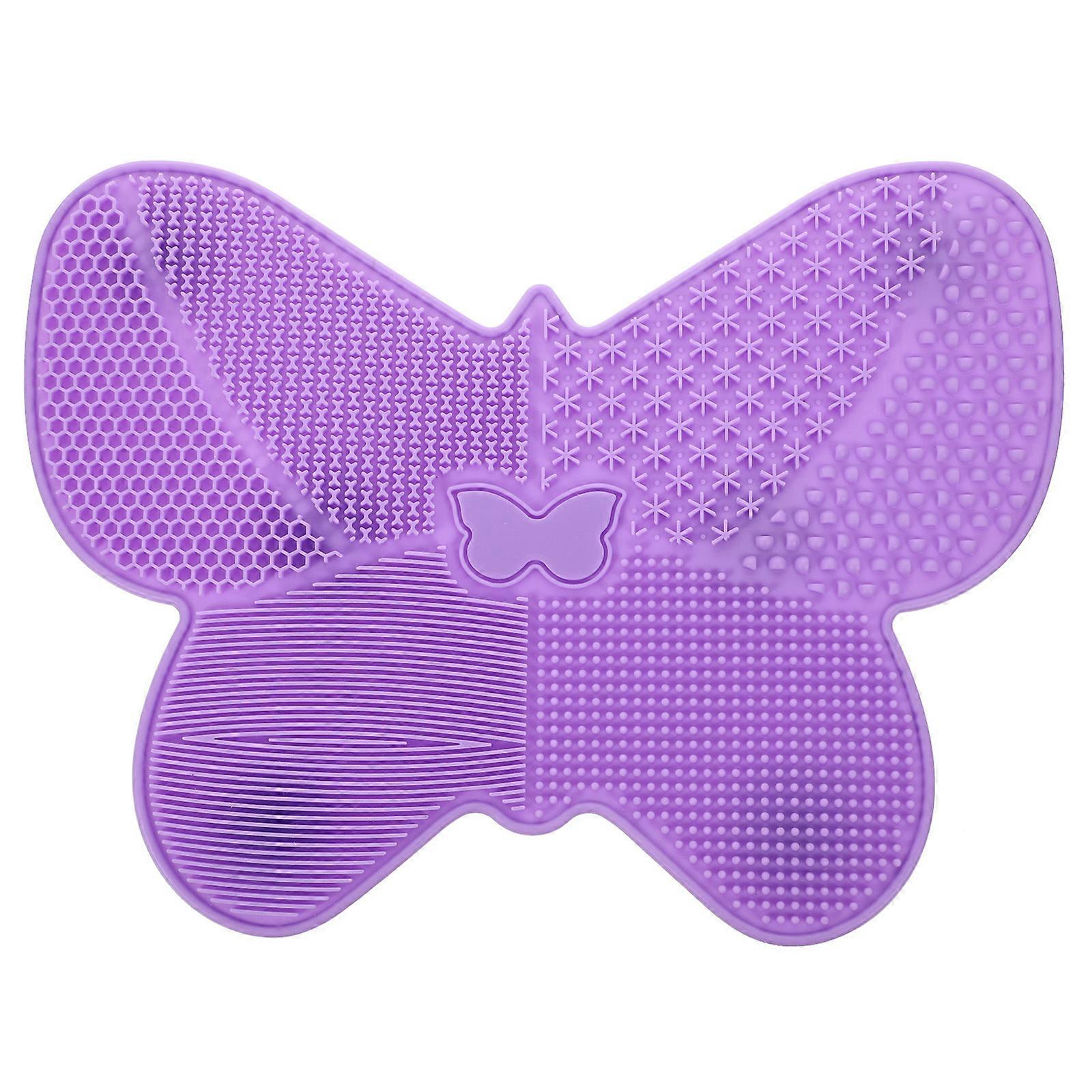 1pc Beauty Brush Cleaning Pad Makeup Brush Cleaning Tool Butterflies Shape Mat