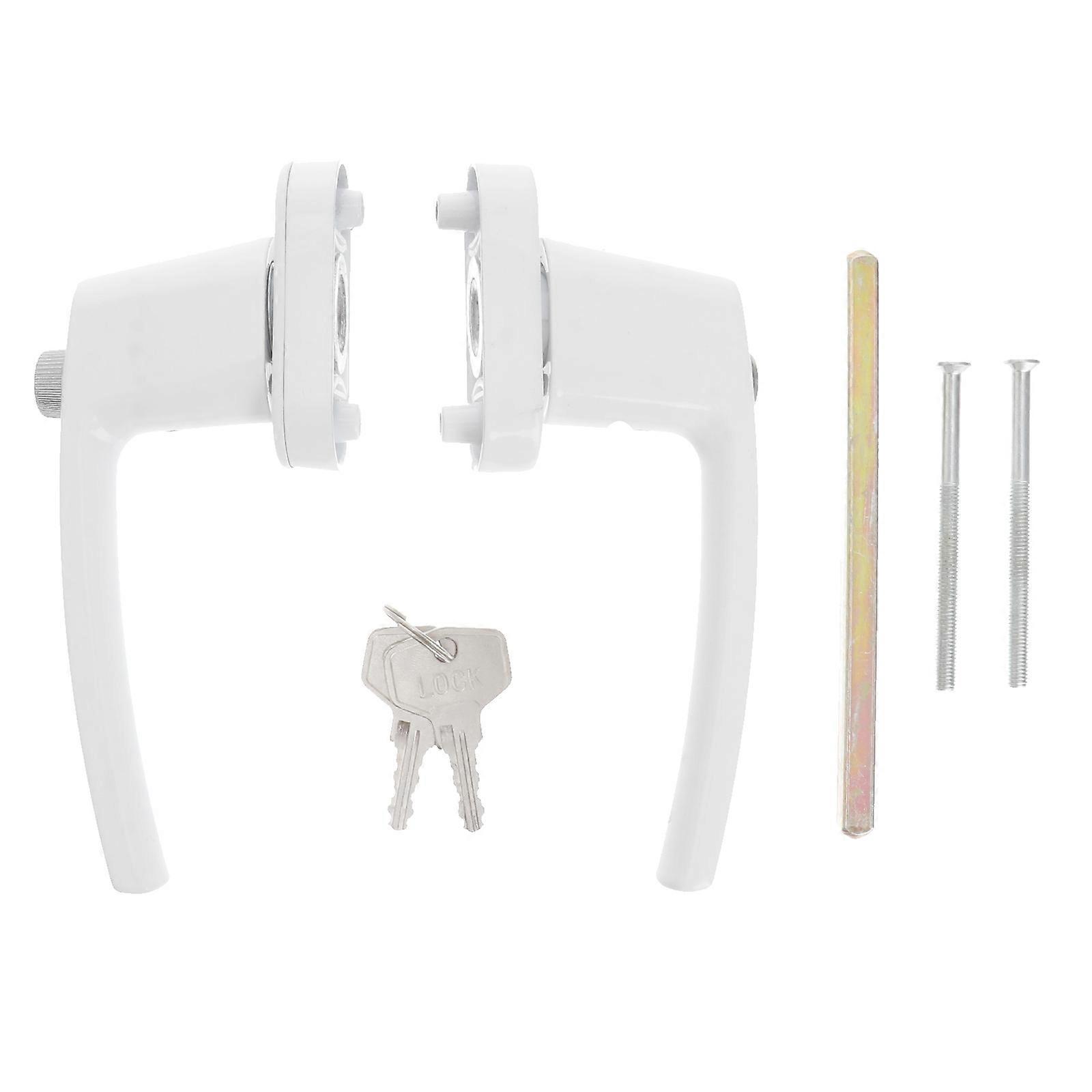 Two-end Lever Lock Solid Thickened Crank Handle with Keys for Door Window