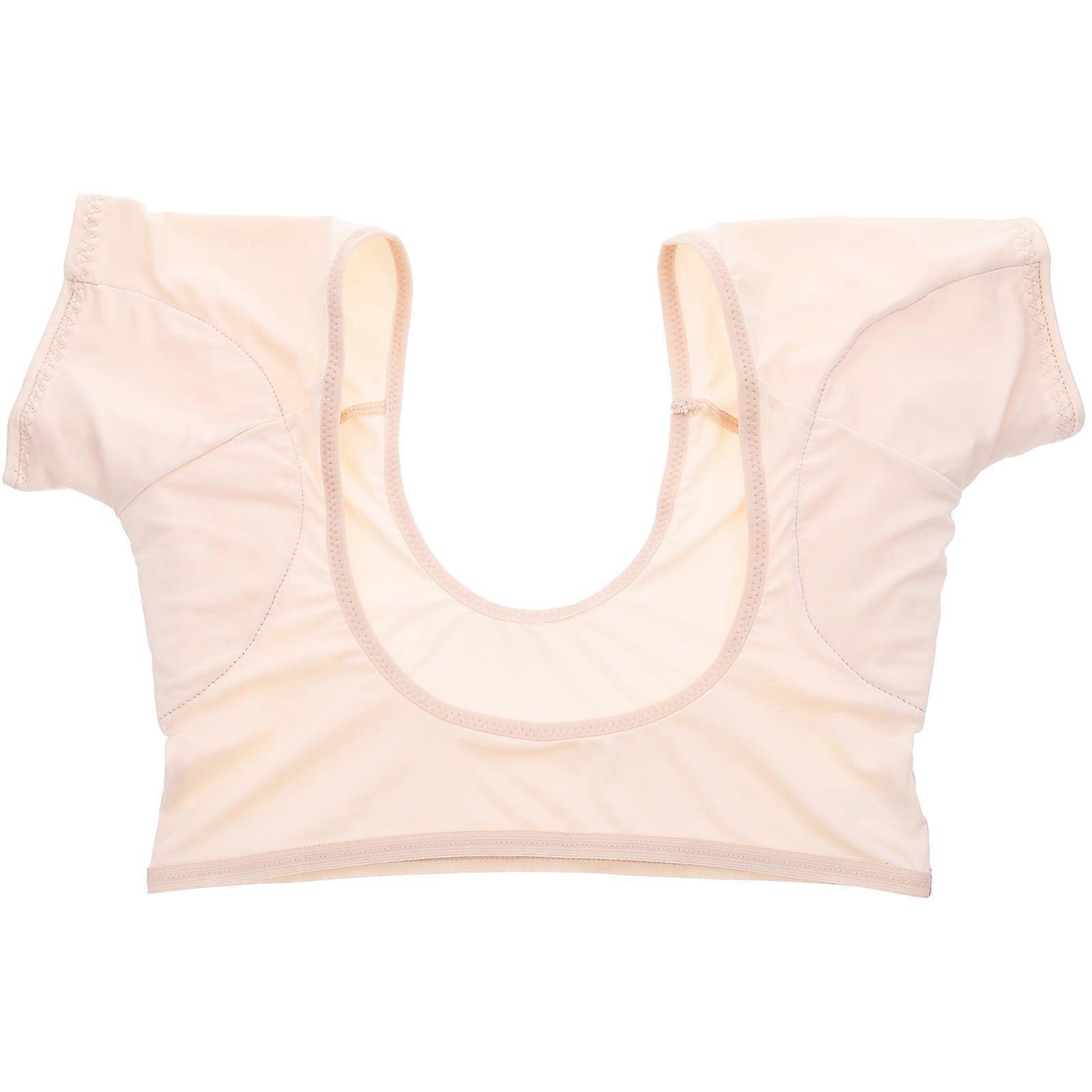 1pc Women Underarm Sweat Vest Sweat Guard Underwear Short Breathable Comfortable for Sports or Daily Wear ( Skin Color Size M)