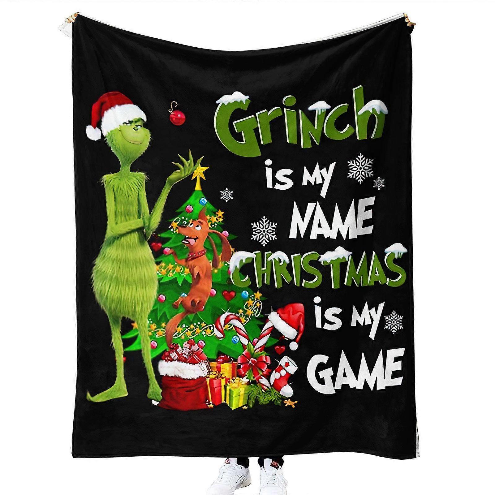 Grinchmas Christmas Blankets and Throws, Green Monster Super Soft Blankets & Throws