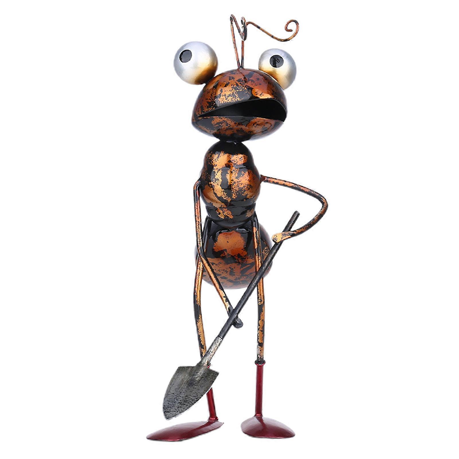 Ant Display Mold Decorative Interesting Exquisite Wrought Iron Ant Garden Statue for Balcony