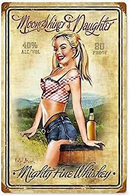 خمر نمط معدني القصدير تسجيل 8x12inch بينوب فتاة لغو ابنة معدن القصدير تسجيل الحنين المعادن علامة ديكور المنزل لمقهى بار النادي