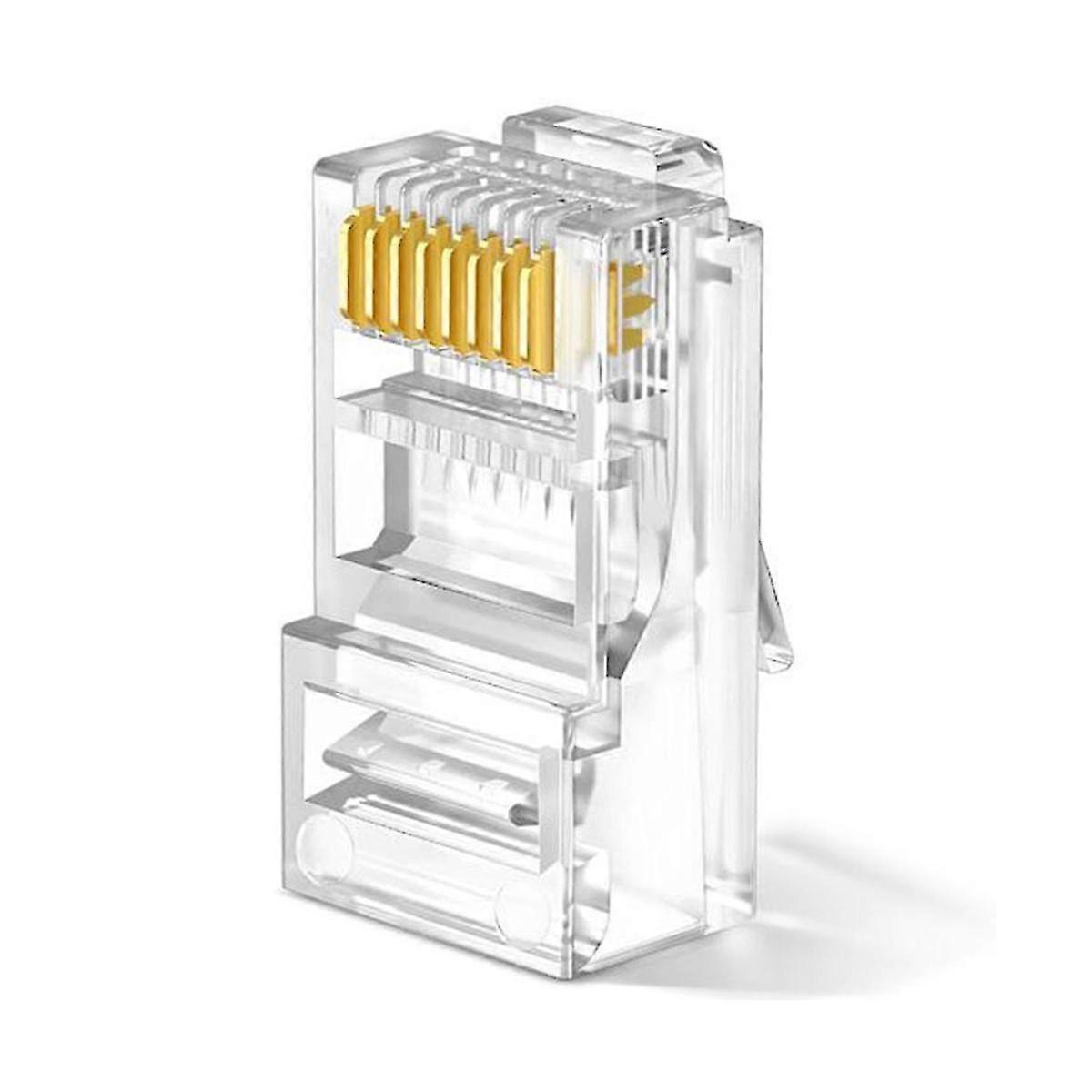 Rj45 Network Cable Modular Plug Ethernet Cable Connector Unshielded 8 Pin Modular Utp Crystal Plug For Pc Adapter