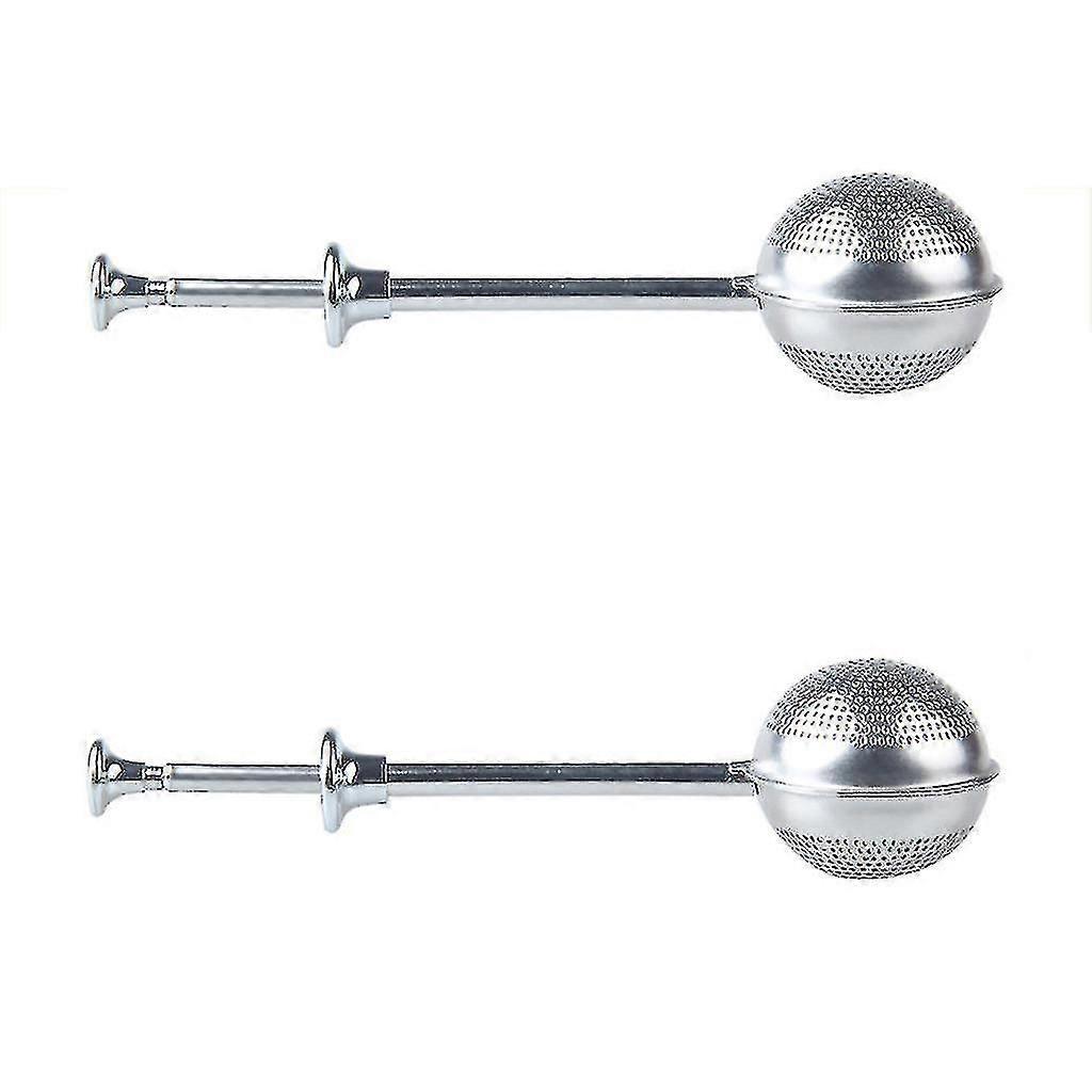 2pcs Stainless Steel Loose Leaf Tea Locking Teaspoon Infuser Ball Filter