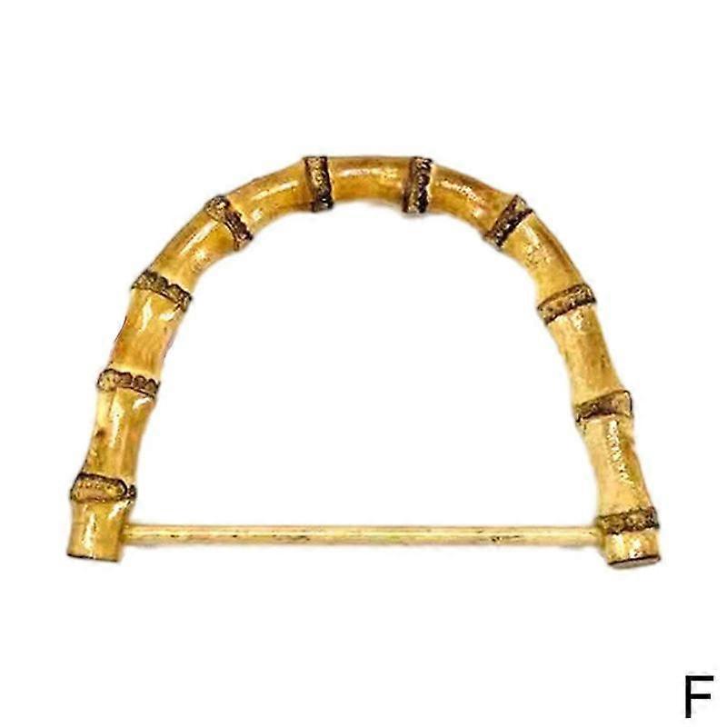 Round Handcrafted Wooden Handle Bag Handle Bag Accessory Environmental Handle Handle Wooden Wooden Root D-shaped Bag Making Kit