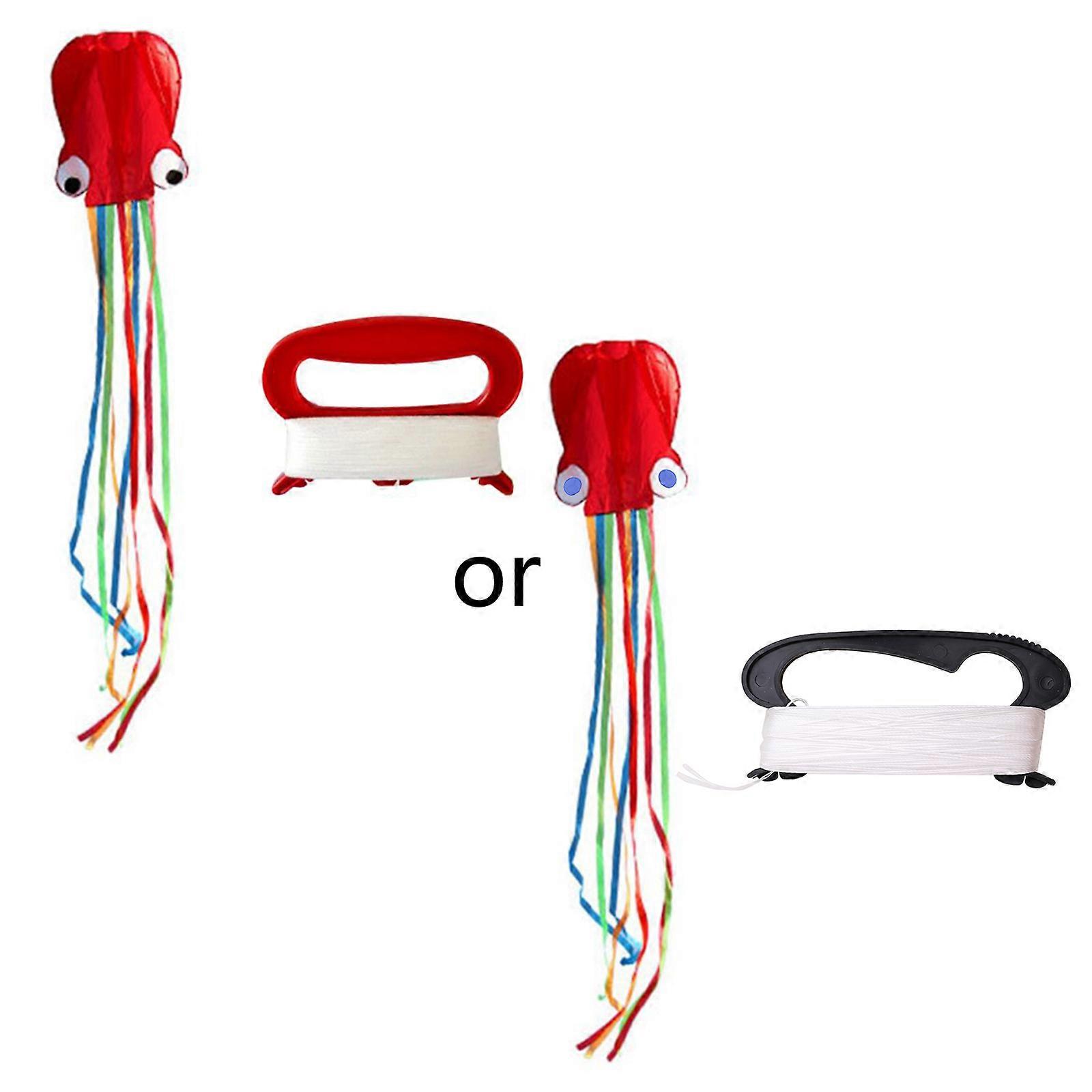 3d Soft Long Tail Kite 3D Octopus Shape Backyard Game Easy Flying for Beginner