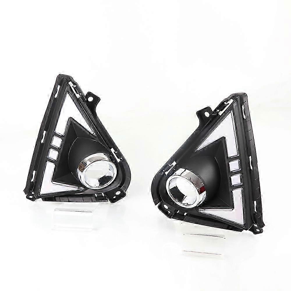 Superior 2PCS Auto LED Daytime Running Light For Hyundai Accent Solaris 2022 2022 2023 with Yellow Turn Signal DRL Fog Lamp cover
