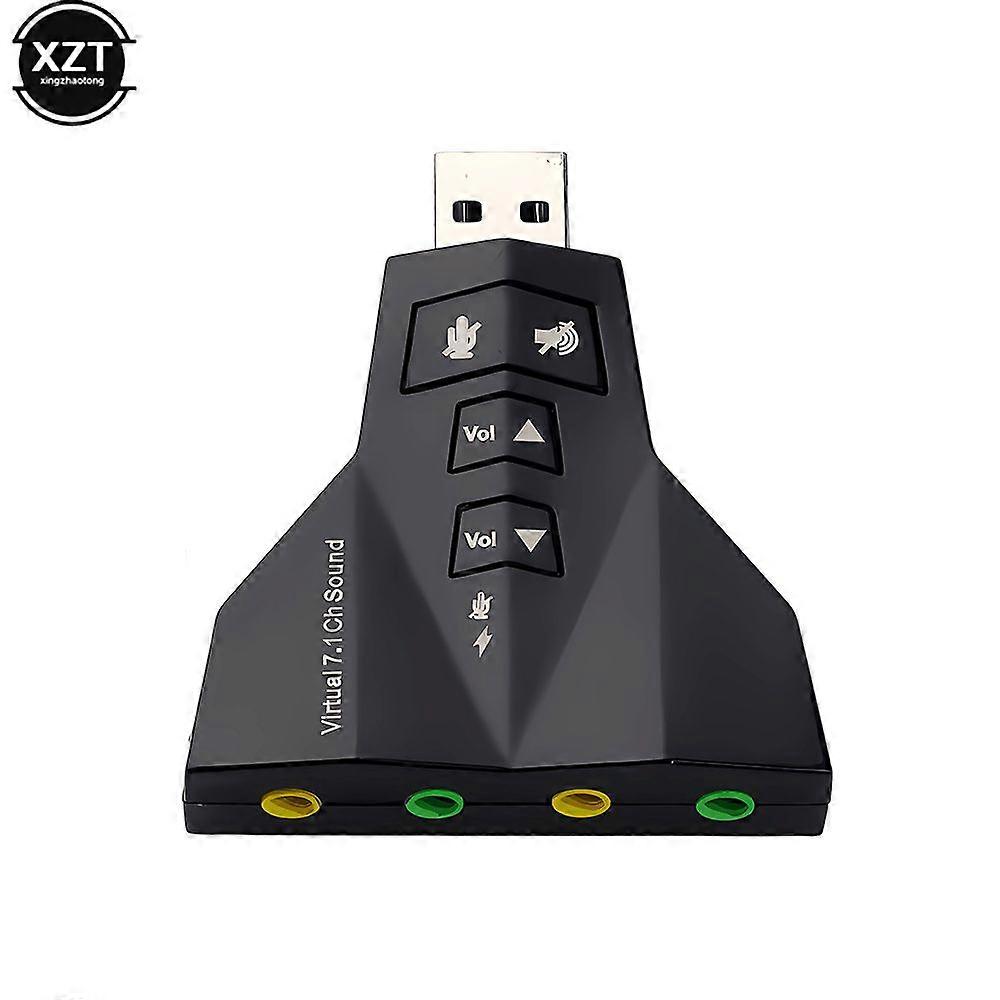 Gaibosi NEW External Virtual USB SOUNDcard 7 In 1 Channel 3D Sound Audio Adapter Dual Microphone Dual Audio Interface Output Independent