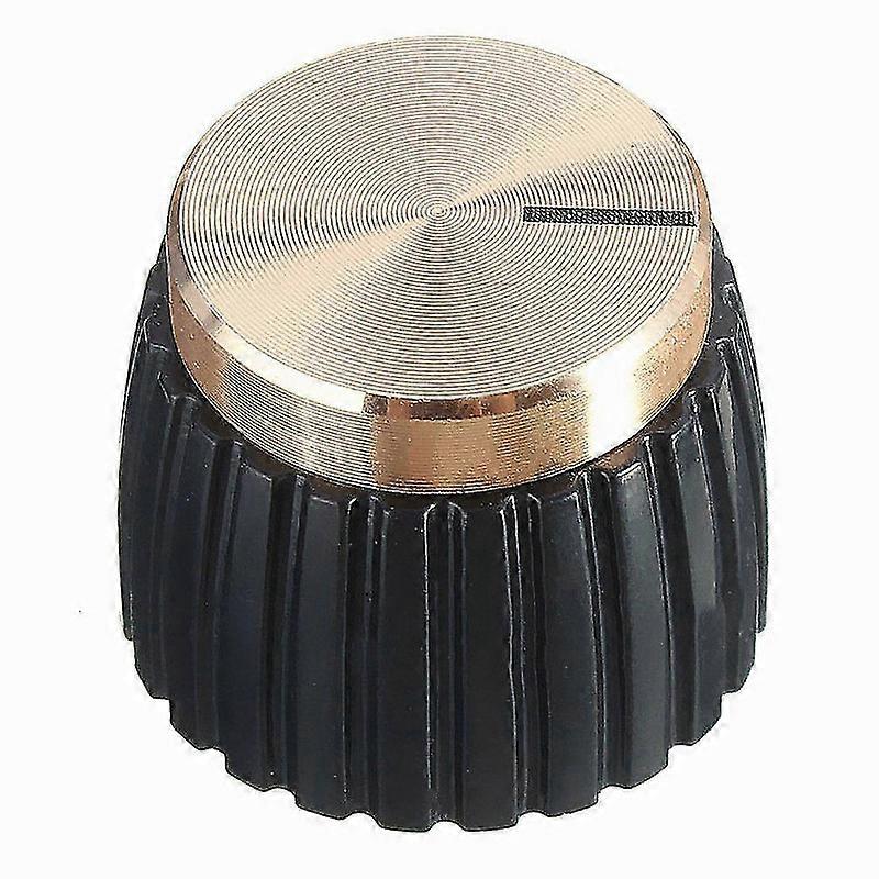 10x Gitarre Amp Verstärker Knöpfe Push-on Schwarz + Gold Kappe für Marshall Verstärker