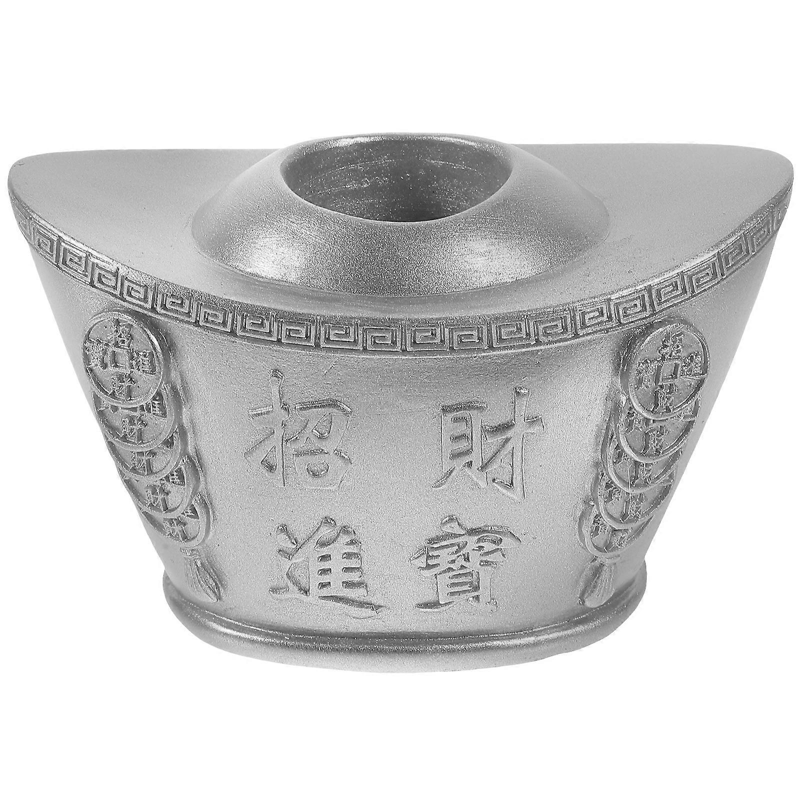 Ingot Statue Decorative Toothpick Dispenser Ingot Shape Toothpick Holder Ornament