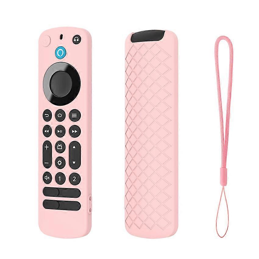 Remote Control Protective Case Drop-proof Silicone Case Accessories for Alexa Voice Remote Pro (Pink)