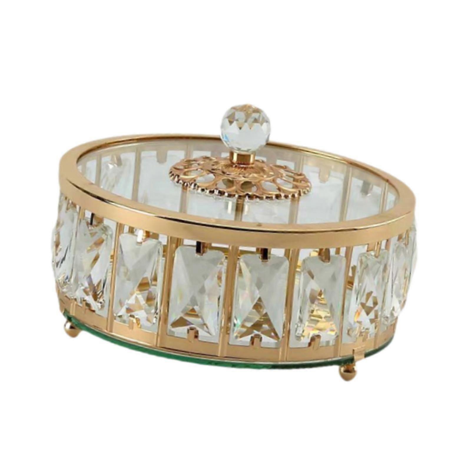 Glass Serving Tray with Lid Candy Box for Chocolates, Coffee Beans Versatile